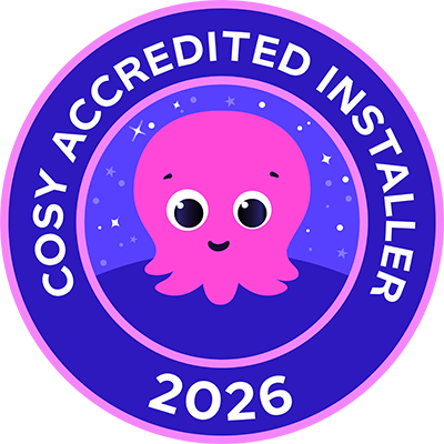 Cosy accredited installer 2026 badge